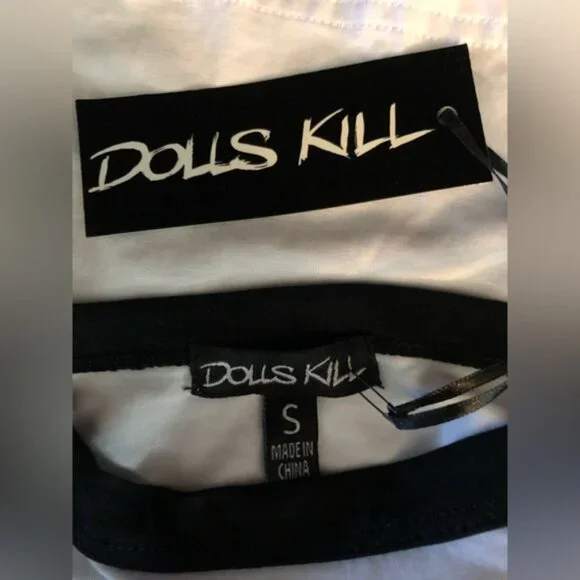 DOLLS KILL embroidered logo crop tank top - Picture 7 of 8